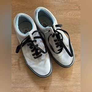 Vans Light Blue Suede and Black Sneakers